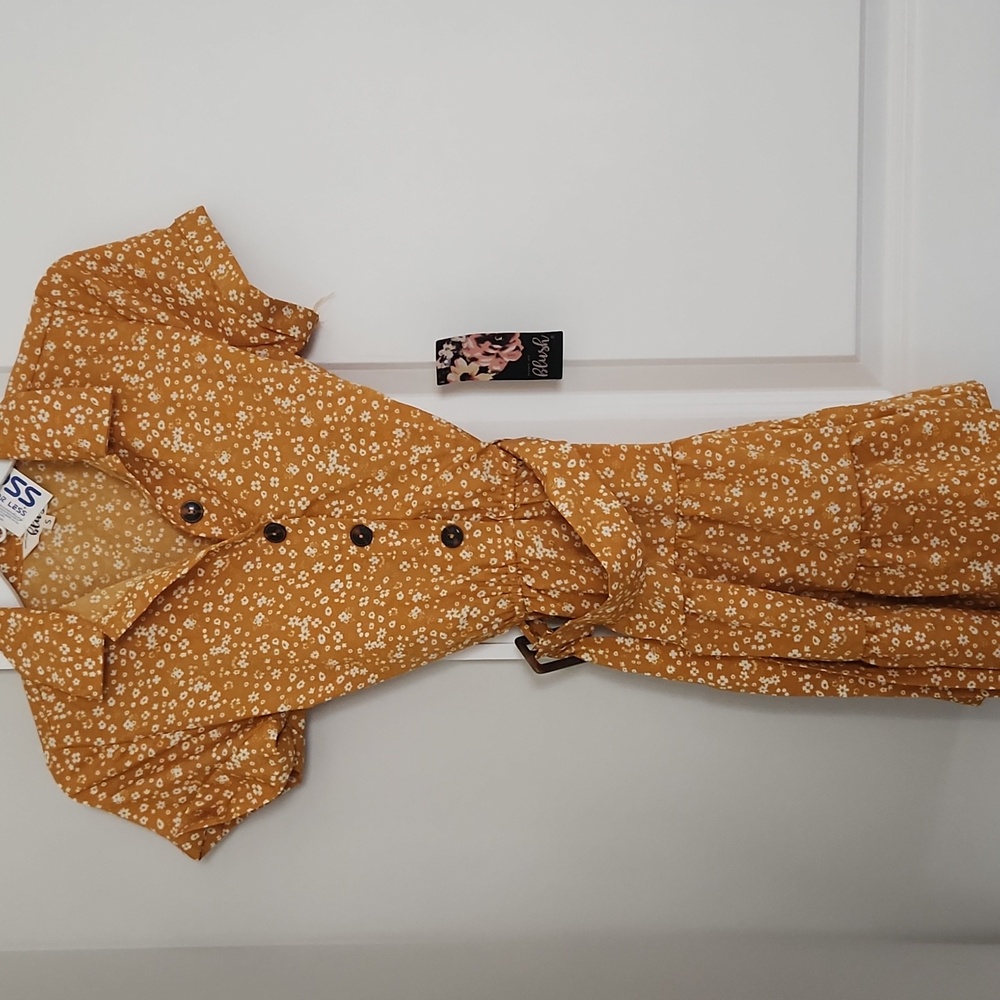 YELLOW floral Dress NWT